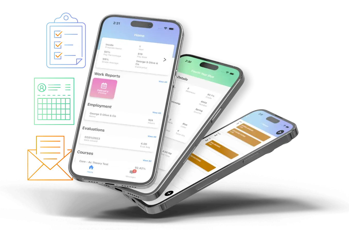 Mobile phone graphic with shadow